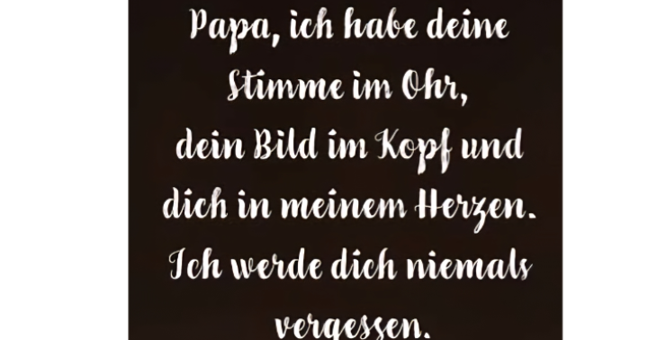 Beerdigung meines Vaters