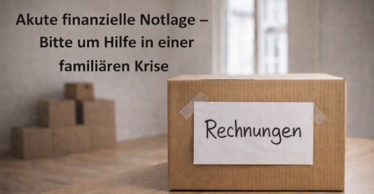 Akute finanzielle Notlage – Bitte um Hilfe in einer familiären Krise